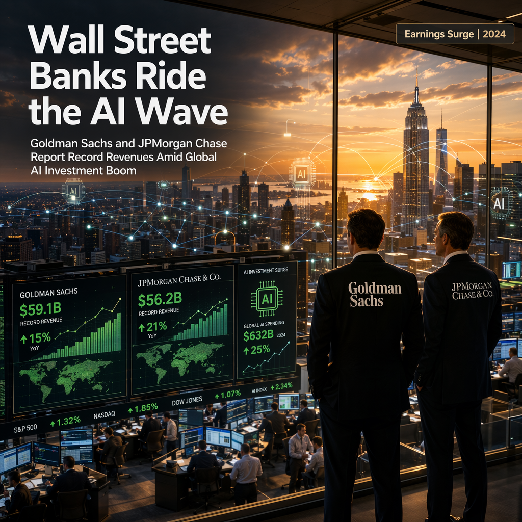 Goldman Sachs and JPMorgan Chase Post Record Revenues Amid Global AI Investment Surge