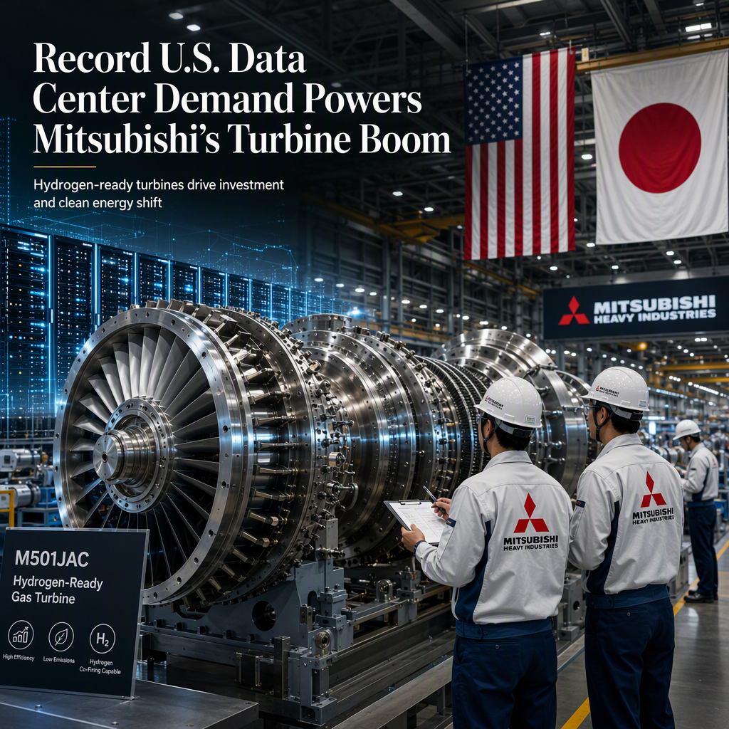 Mitsubishi Heavy Industries Sees Record Gas Turbine Demand Driven by U.S. Data Centers