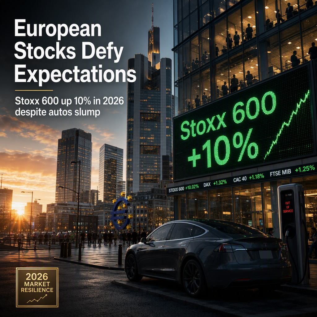 European Stocks Defy Expectations: Stoxx 600 Rises 10% in 2026 Despite Autos Slump