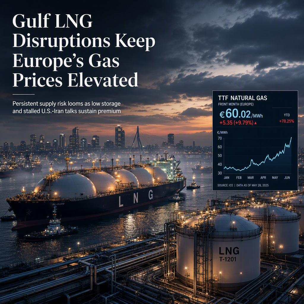 Gulf LNG Disruptions Sustain Risk Premium in European Natural Gas Prices, Rabobank Says