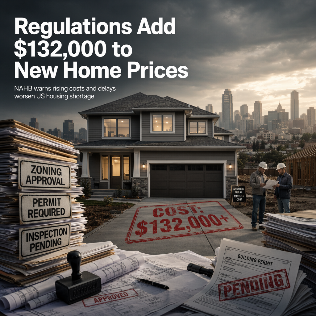 Government Regulations Add $132,000 to New Home Costs, NAHB Reports