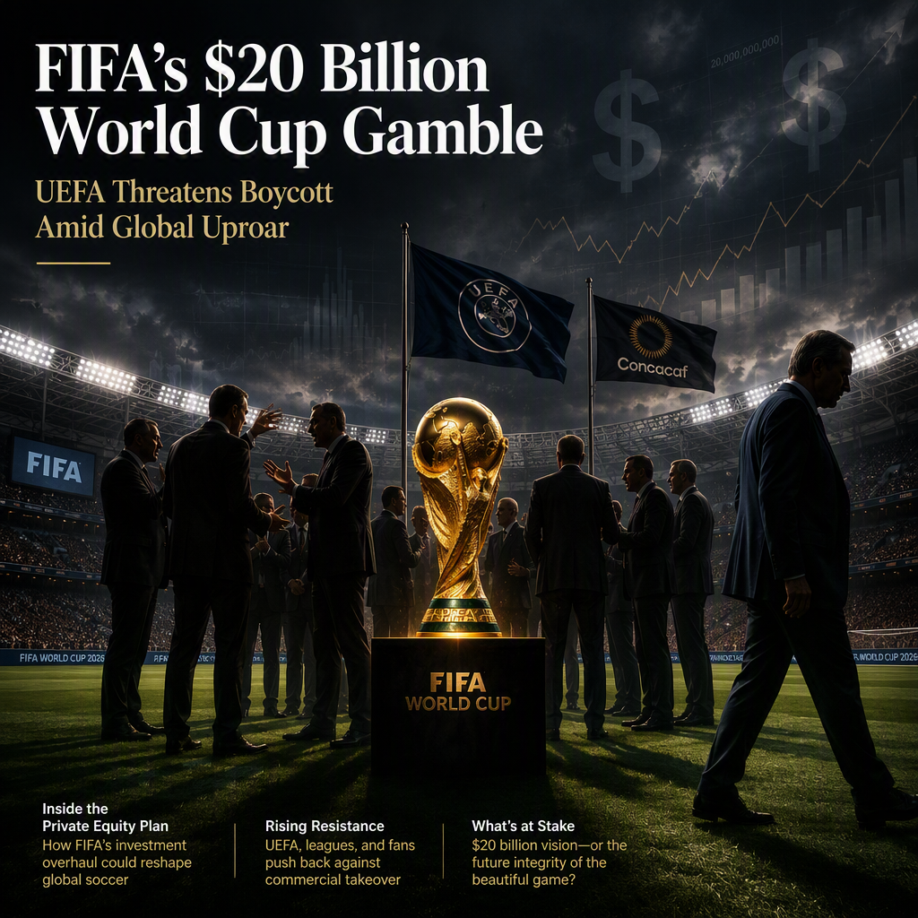 FIFA Faces Global Backlash Over $20 Billion World Cup Private Equity Plan as UEFA Threatens Boycott
