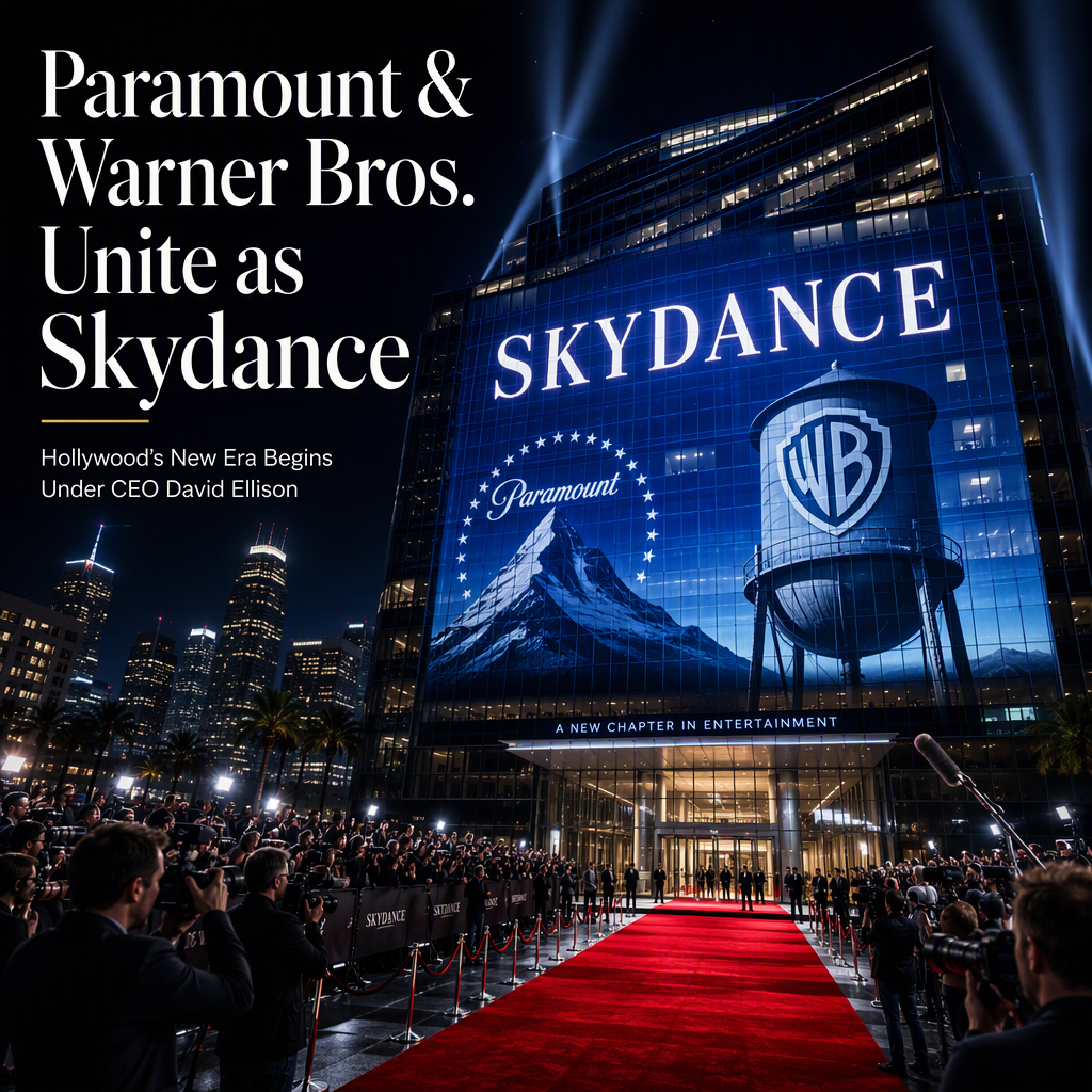 Paramount and Warner Bros. to Merge and Rebrand as Skydance, CEO David Ellison Announces