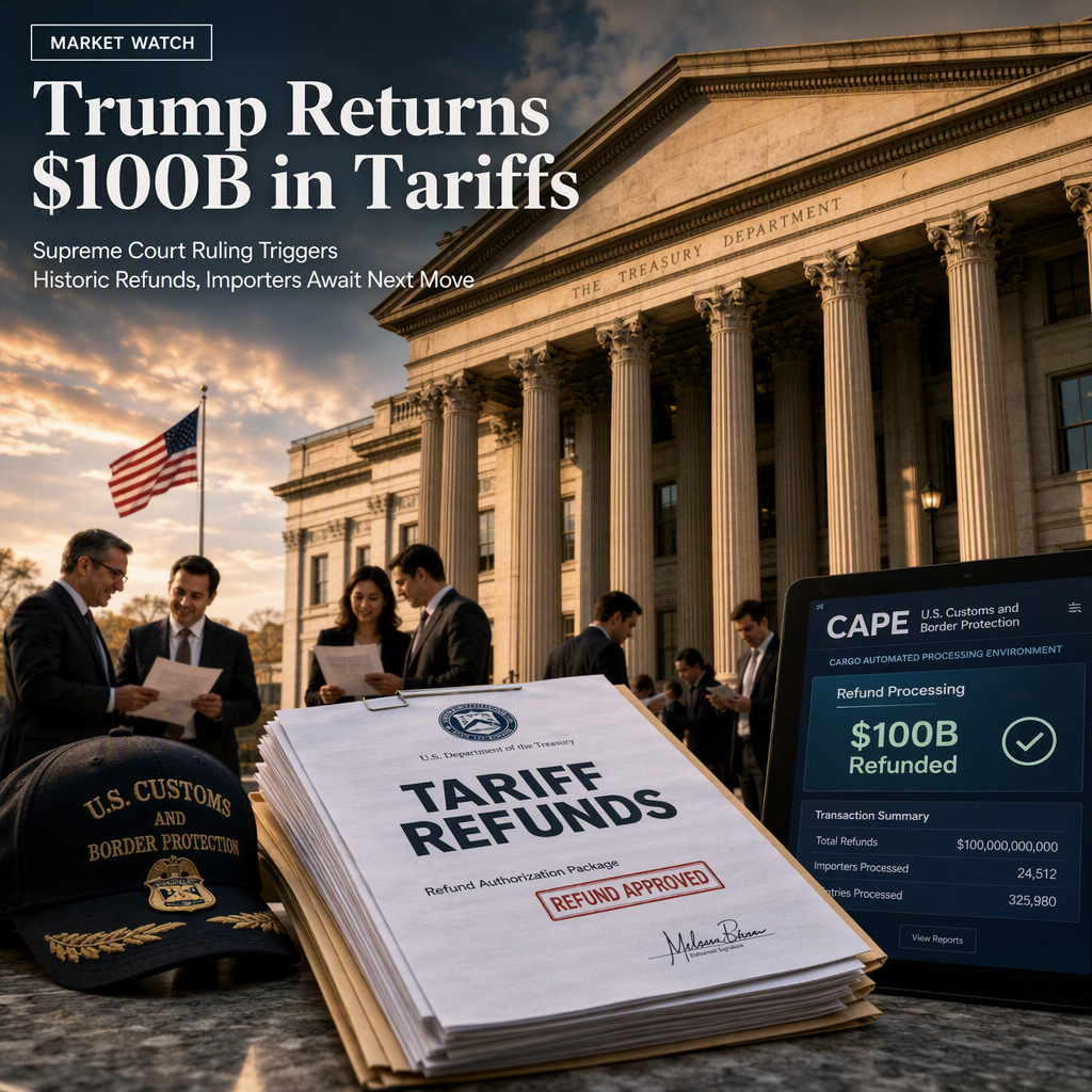 Trump Administration Refunds $100 Billion in Tariffs After Supreme Court Ruling