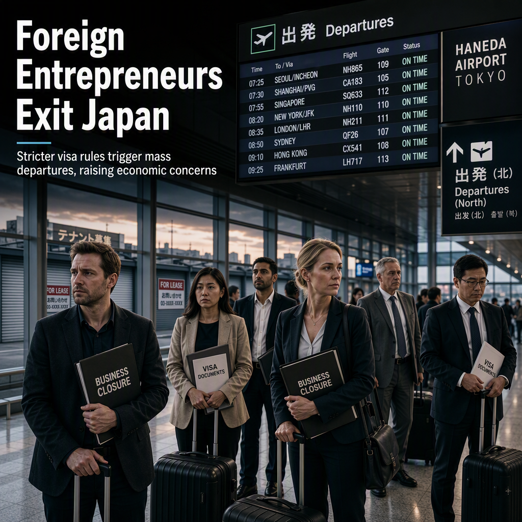 Stricter Visa Rules Prompt Mass Departure of Foreign Business Owners from Japan