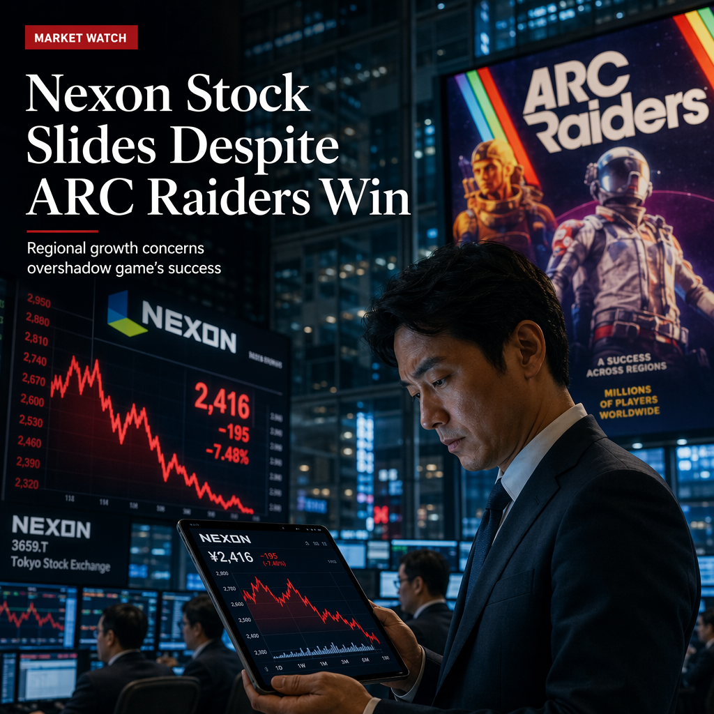 Nexon Shares Fall Despite ARC Raiders Success Amid Concerns Over Regional Growth