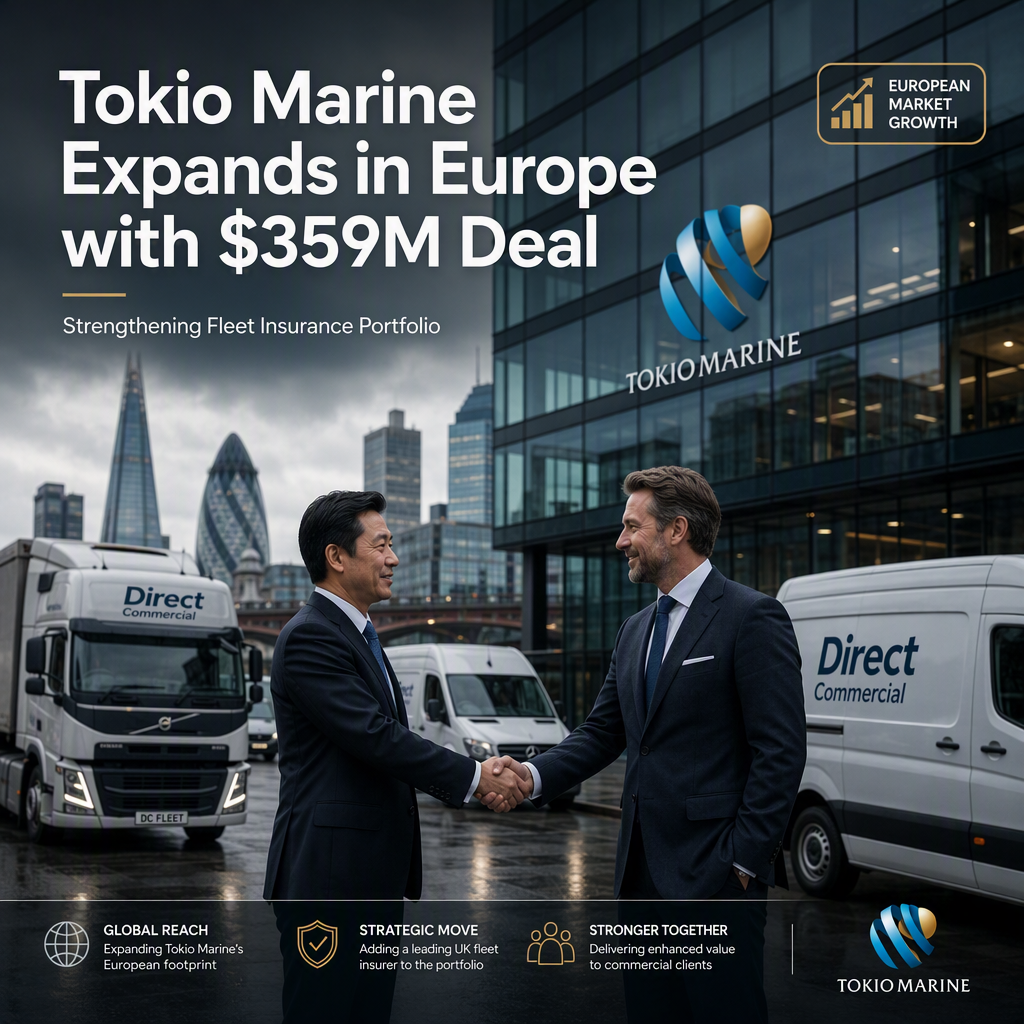 Tokio Marine to Acquire UK Fleet Insurer Direct Commercial for $359 Million in European Expansion