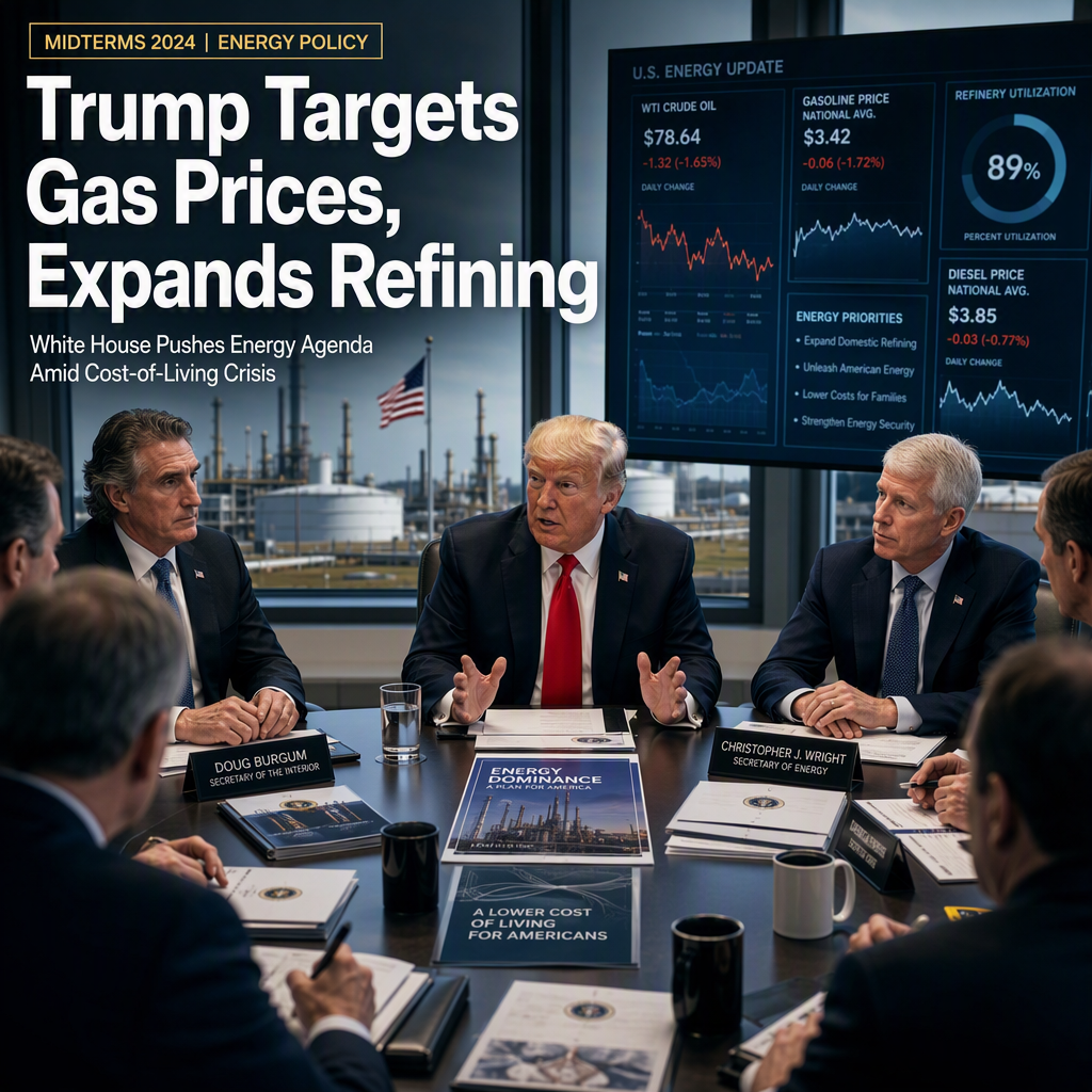 Trump Administration to Meet U.S. Refiners, Eyes Expanding Capacity and Lowering Gas Prices Amid Cost-of-Living Concerns