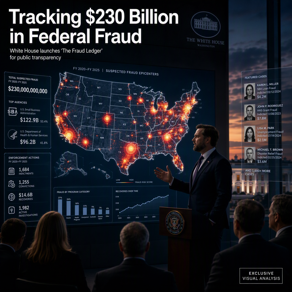White House Unveils Interactive Map Tracking $230 Billion in Suspected Federal Fraud