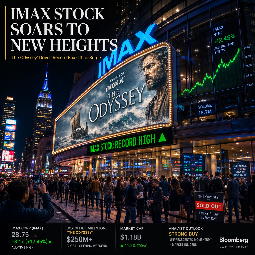 Imax Stock Soars to All-Time High as 'The Odyssey' Drives Record Box Office Performance