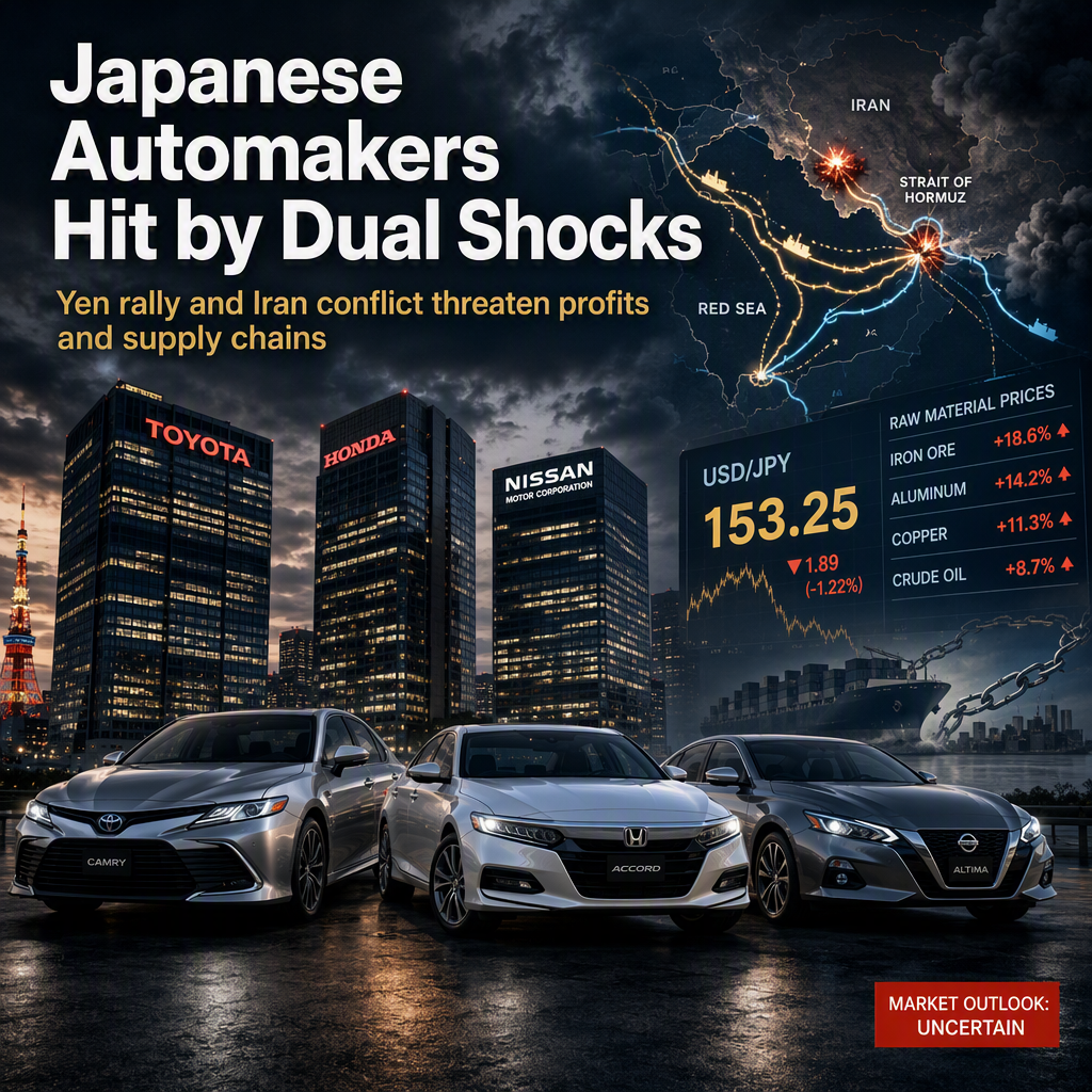 Japanese Automakers Face Dual Threats from Iran Conflict and Yen Strengthening