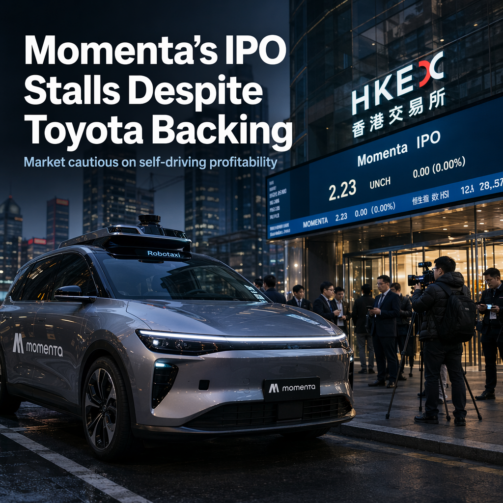 Momenta's Hong Kong IPO Ends Flat Amid Profitability Concerns Despite Toyota Backing