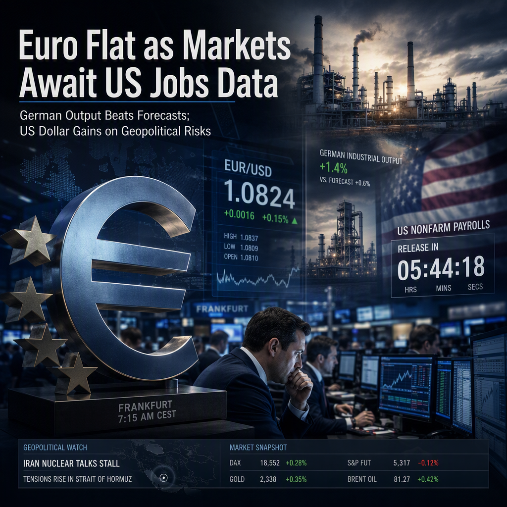 Euro Holds Steady as German Data Beats Forecasts, Markets Await US Nonfarm Payrolls