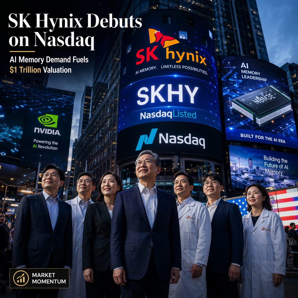 SK Hynix Makes Nasdaq Debut Amid Soaring AI Memory Demand and $1 Trillion Valuation