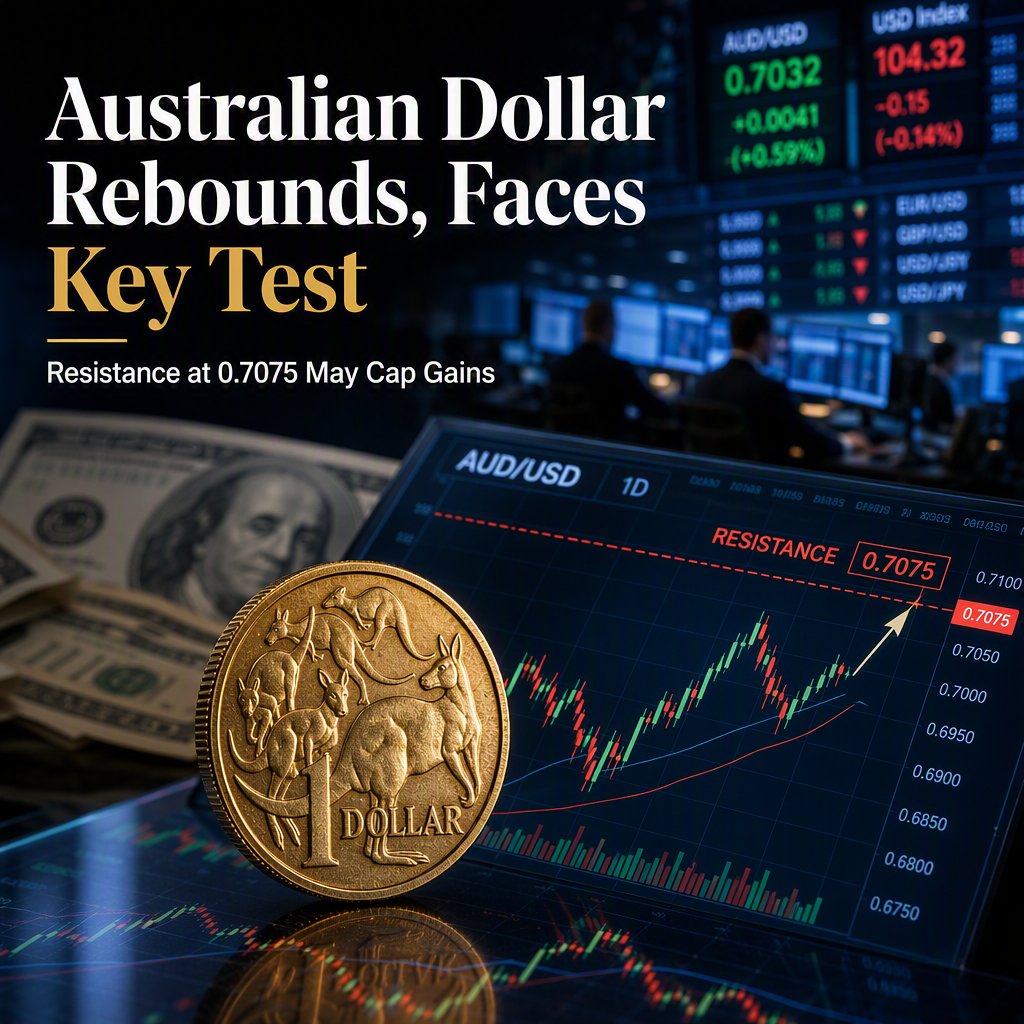 Australian Dollar Rebounds, Faces Resistance at 0.7075 Against US Dollar: UOB