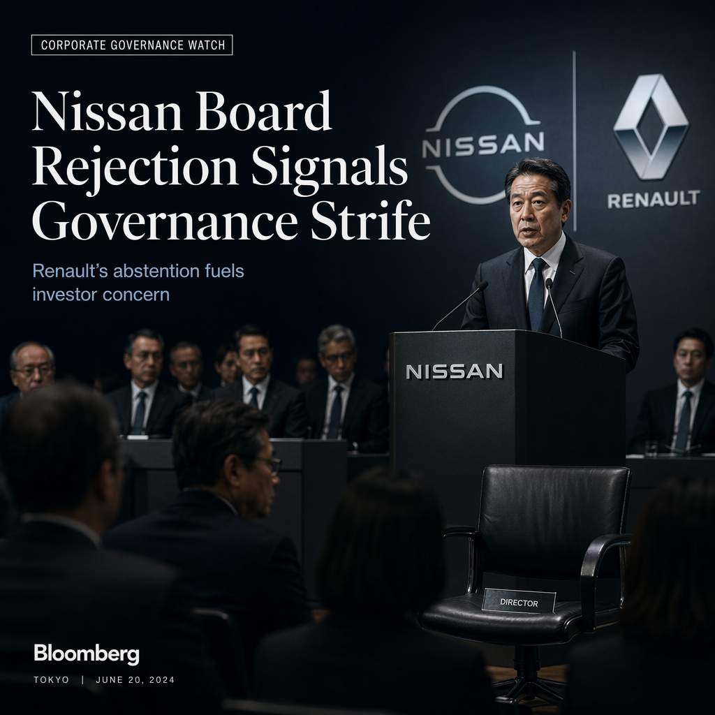 Nissan Shareholders Reject Key Outside Director Amid Governance Concerns