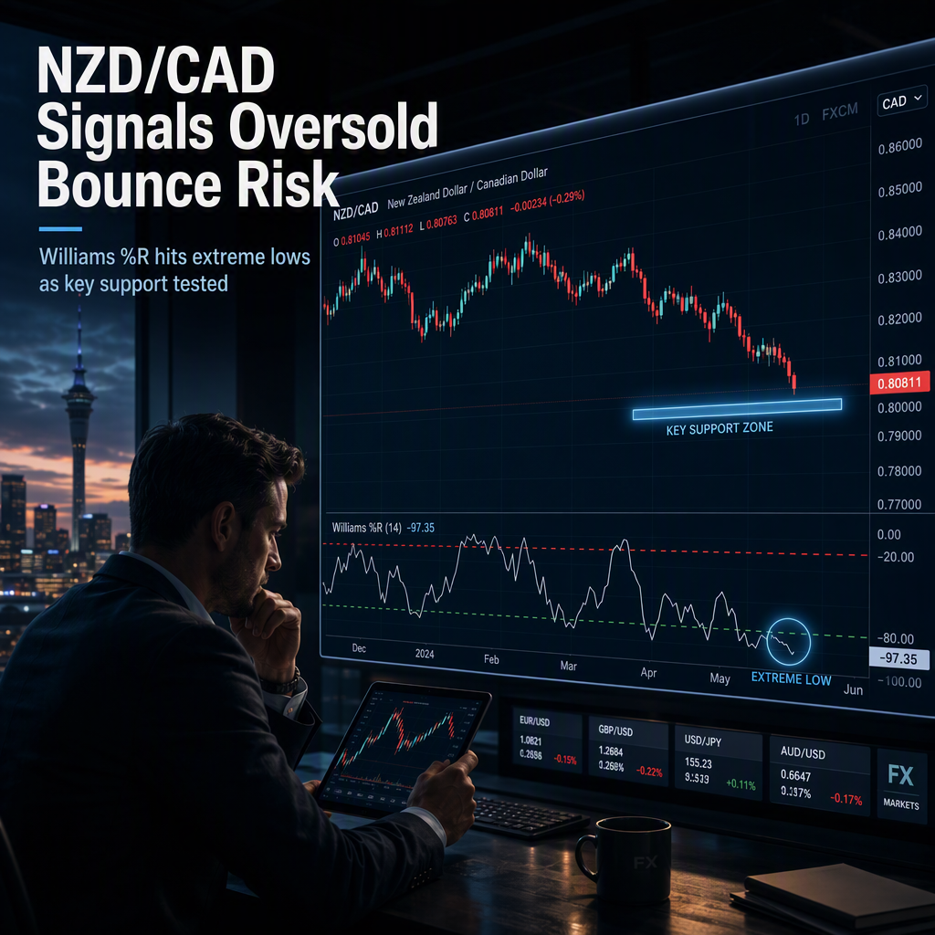 NZD/CAD Hits Oversold Levels as Williams %R Signals Potential for Bounce
