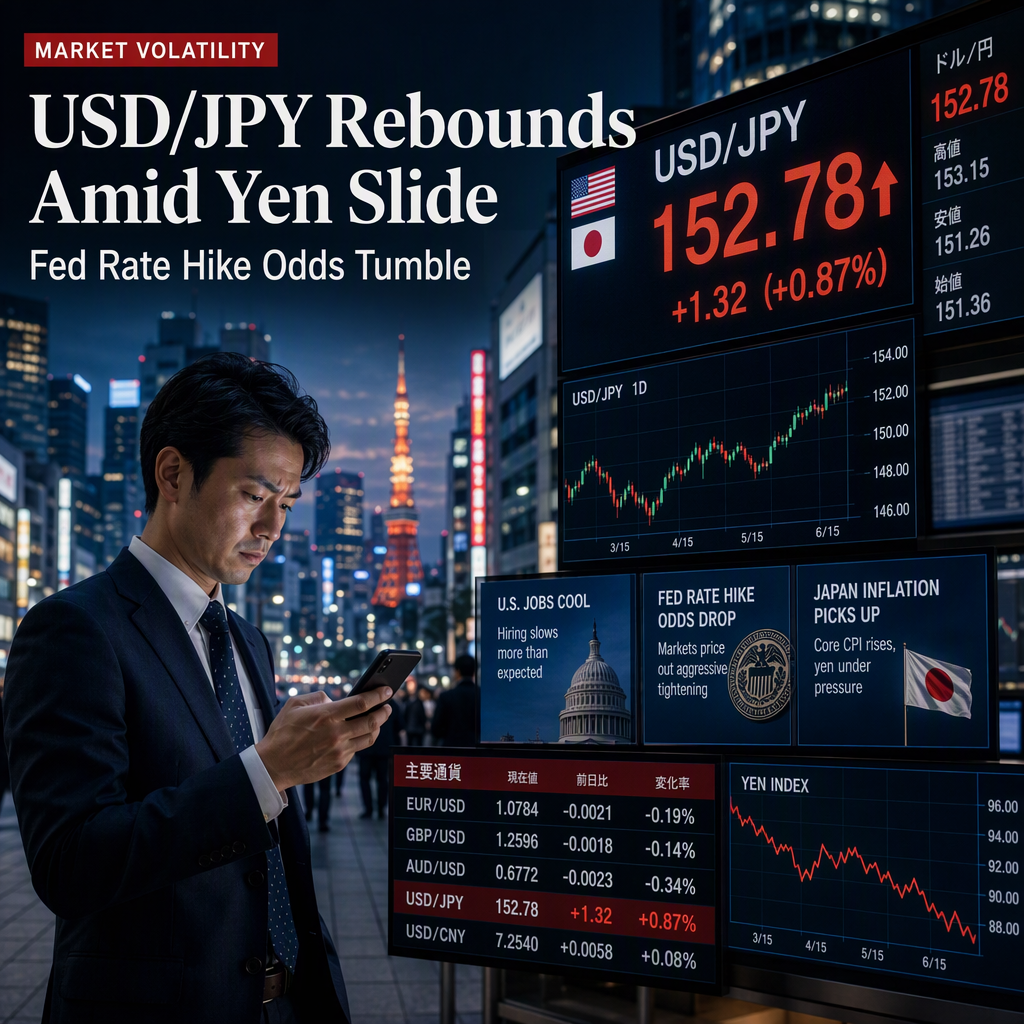 USD/JPY Rebounds Despite Weak US Jobs Data as Yen Slides; Fed Rate Hike Odds Drop