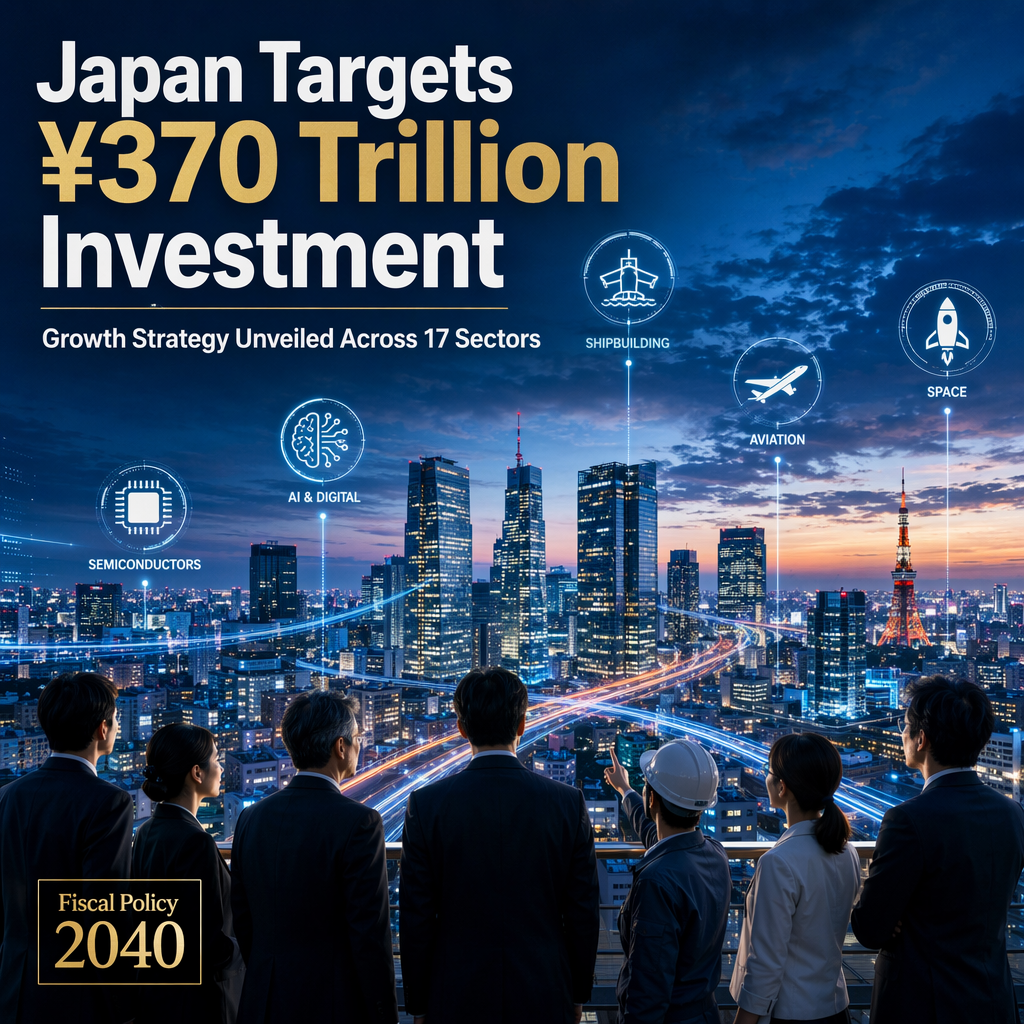 Japan Eyes ¥370 Trillion Investment in 17 Growth Sectors by 2040