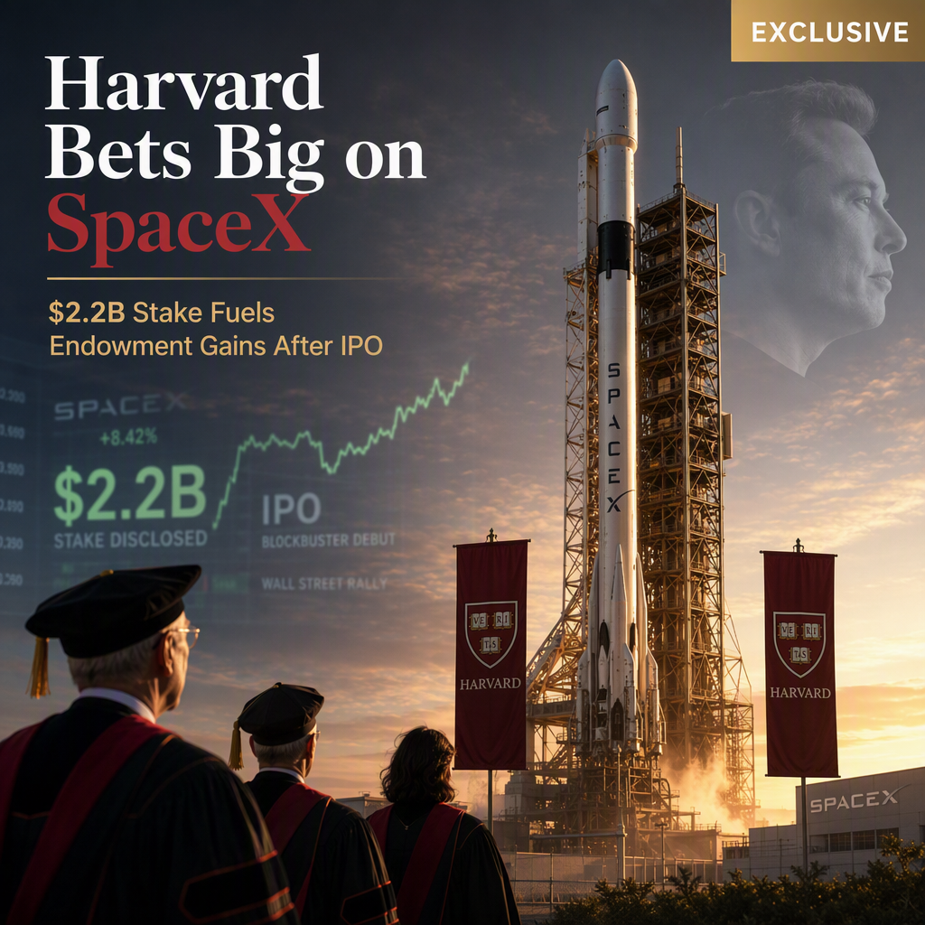 Harvard Reveals $2.2 Billion SpaceX Stake After Blockbuster IPO