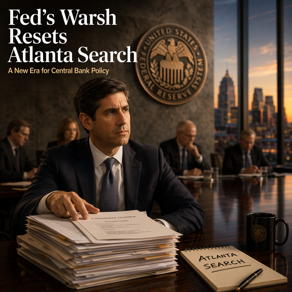 Fed Chairman Kevin Warsh Resets Atlanta Fed President Search Amid Broader Policy Overhaul