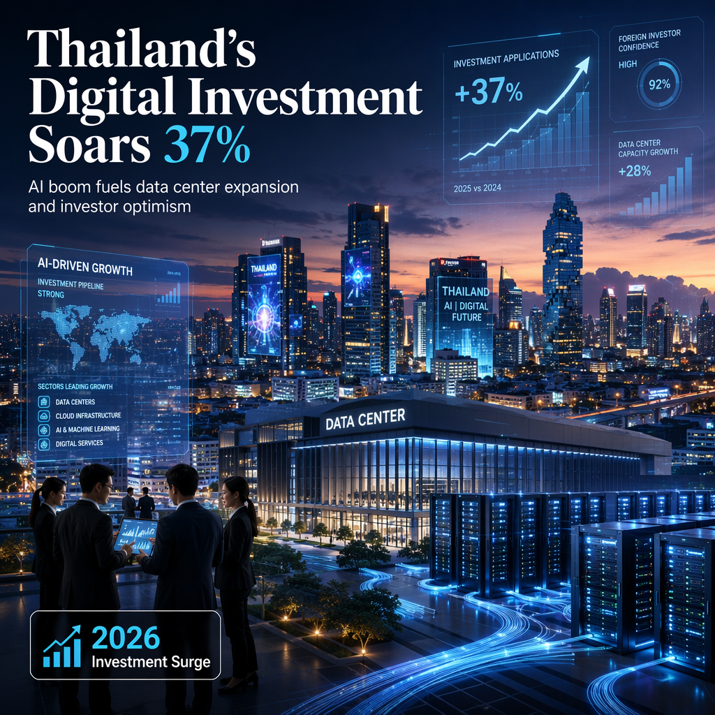 Thailand Sees 37% Surge in Investment Applications Amid AI-Driven Digital Boom