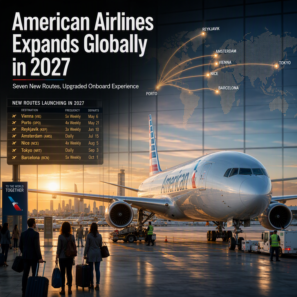 American Airlines Unveils Major International Expansion with Seven New Routes and Enhanced Onboard Experience