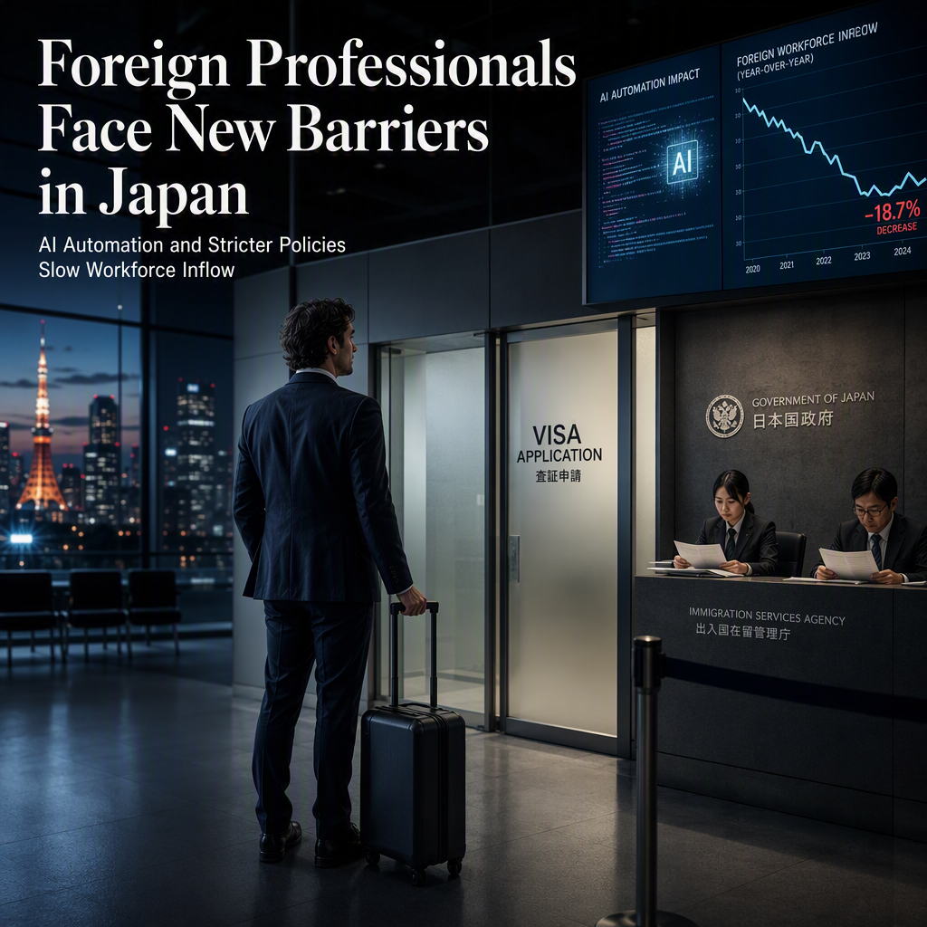 AI Adoption and Stricter Policies Slow Inflow of Foreign Professionals to Japan