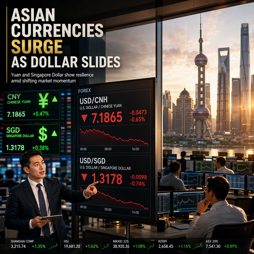 Asian Currencies Strengthen as US Dollar Weakens: Yuan and Singapore Dollar Show Resilience