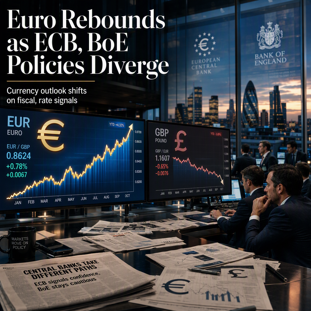Euro Rebounds Against Pound as Diverging ECB and BoE Policies Shape Market Outlook
