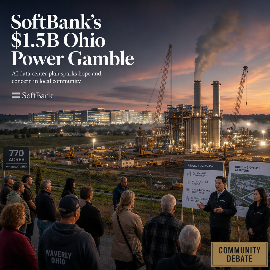 SoftBank Faces Mixed Community Response Over $1.5 Billion Ohio Gas Power Plant for AI Data Center