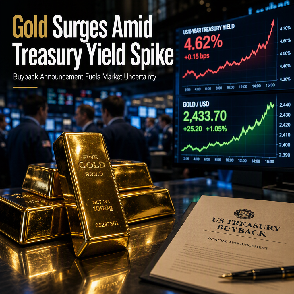Gold Rises Over 1% Despite US Treasury Yield Spike as Buyback Announced