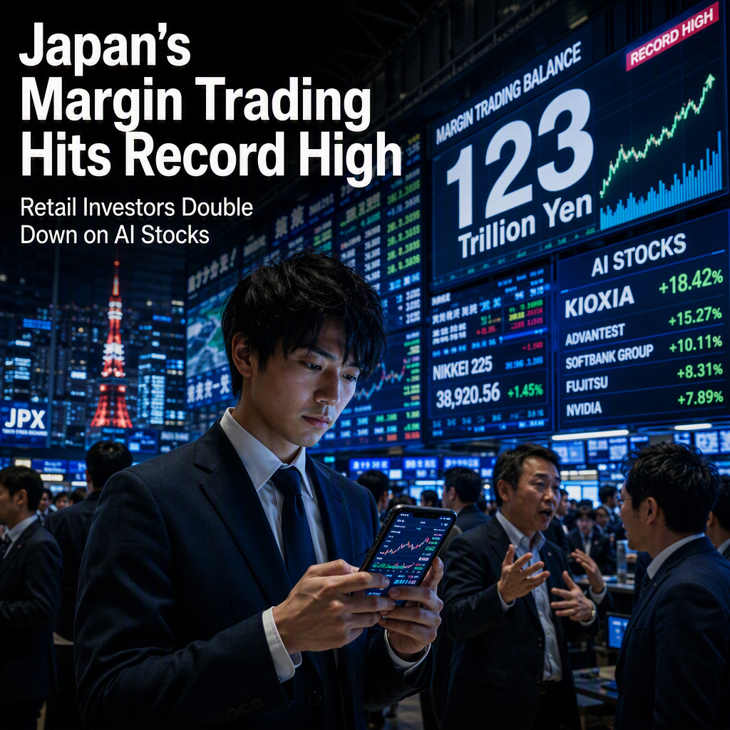 Japan's Margin Trading Surges to 123 Trillion Yen on AI Stock Frenzy