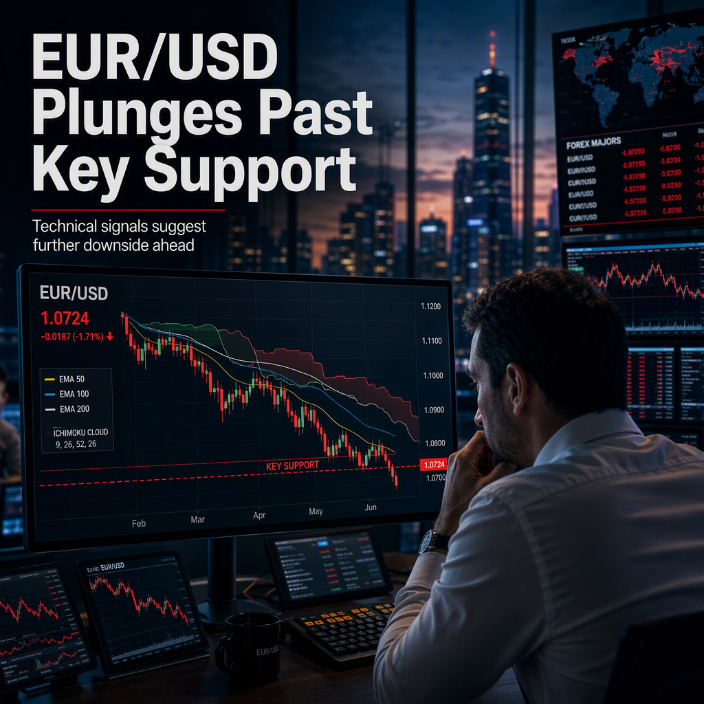 EUR/USD Downside Momentum Builds as Key Technical Levels Breached