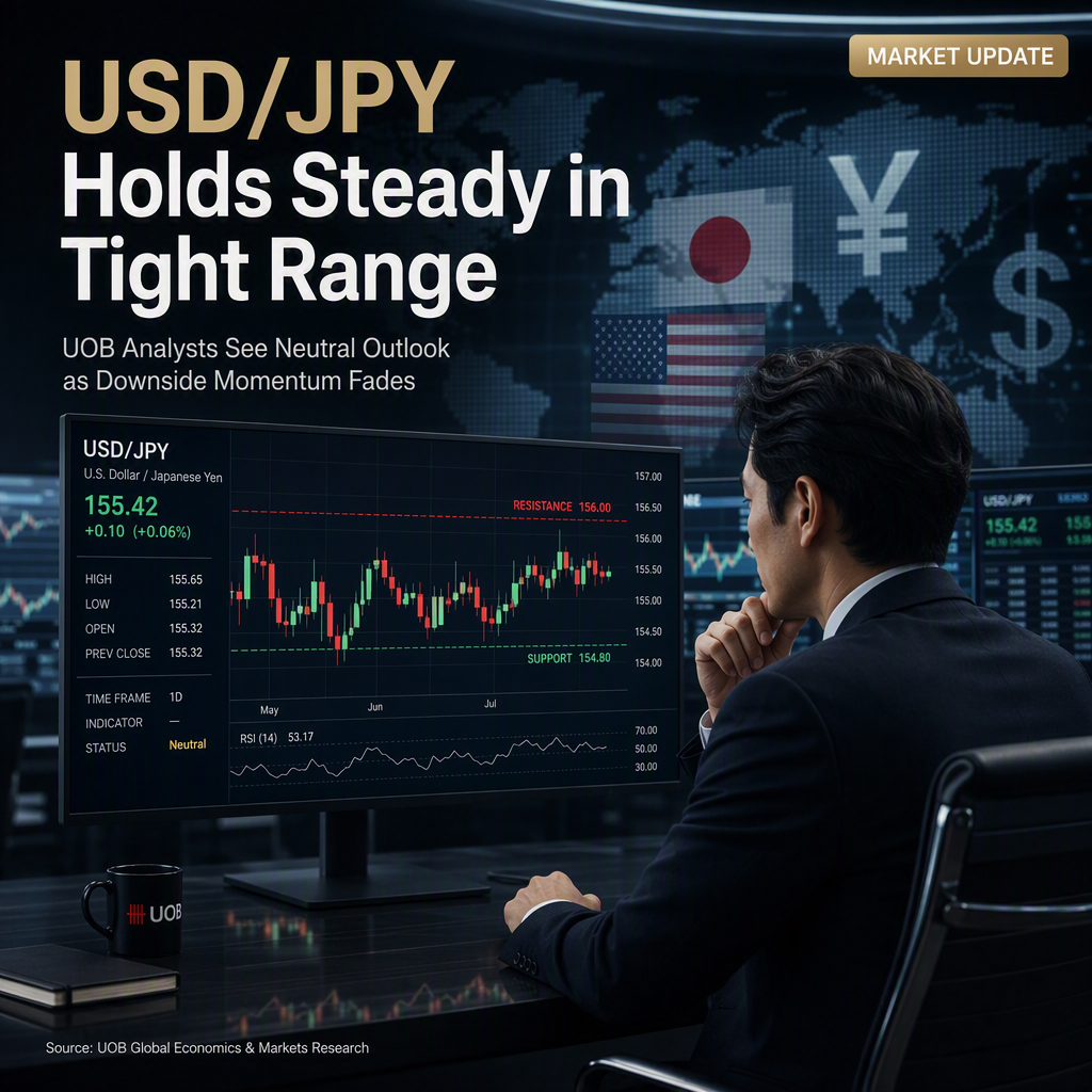 USD/JPY Expected to Trade Within 157.90–159.80 Range as Downside Momentum Fades: UOB