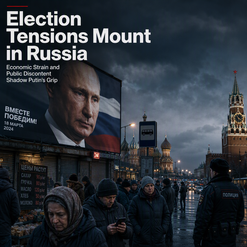 Putin Faces Election Amid Economic Strain and Public Discontent in Russia
