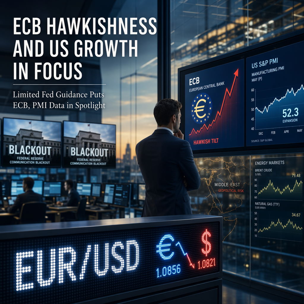 ECB Hawkishness and US Growth Data Set the Stage for EUR/USD Amid Fed Blackout