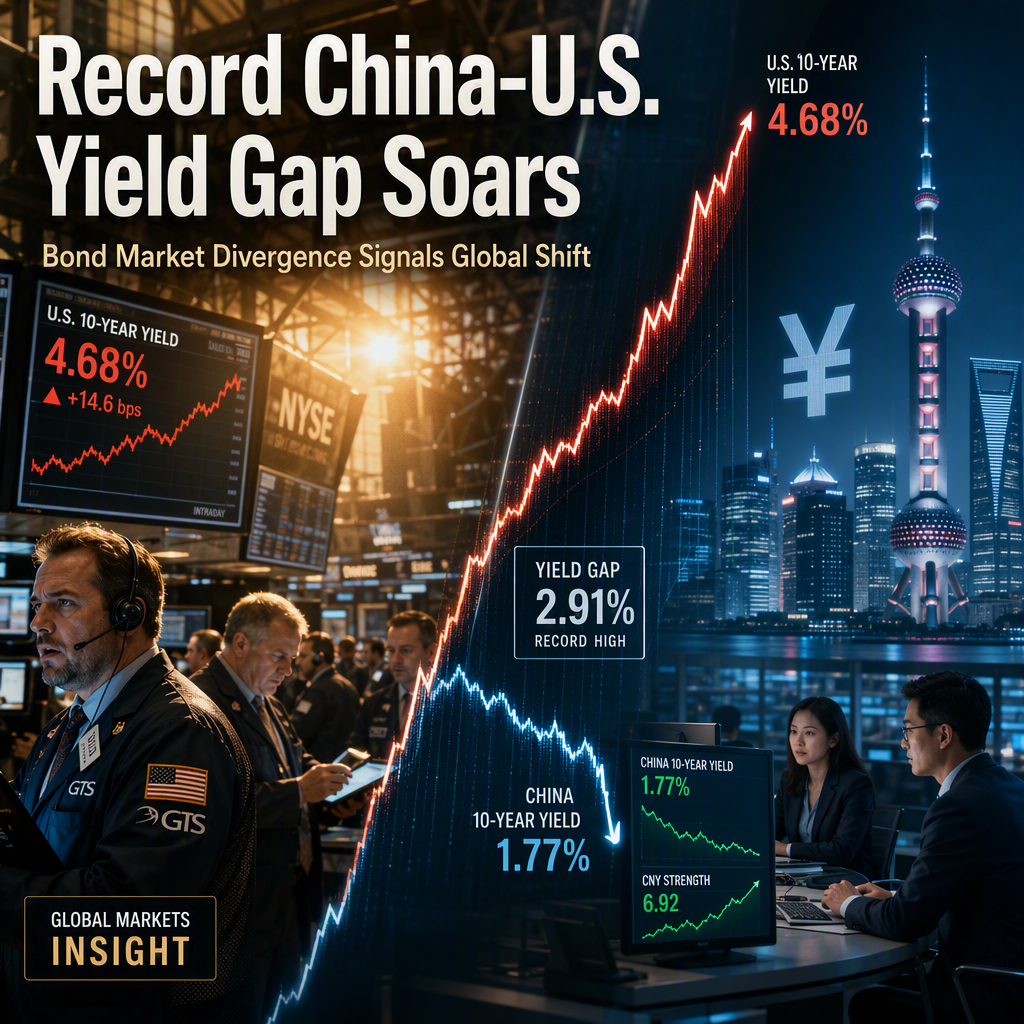Record China-U.S. Yield Gap Highlights Diverging Bond Market Dynamics Amid Global Sell-Off