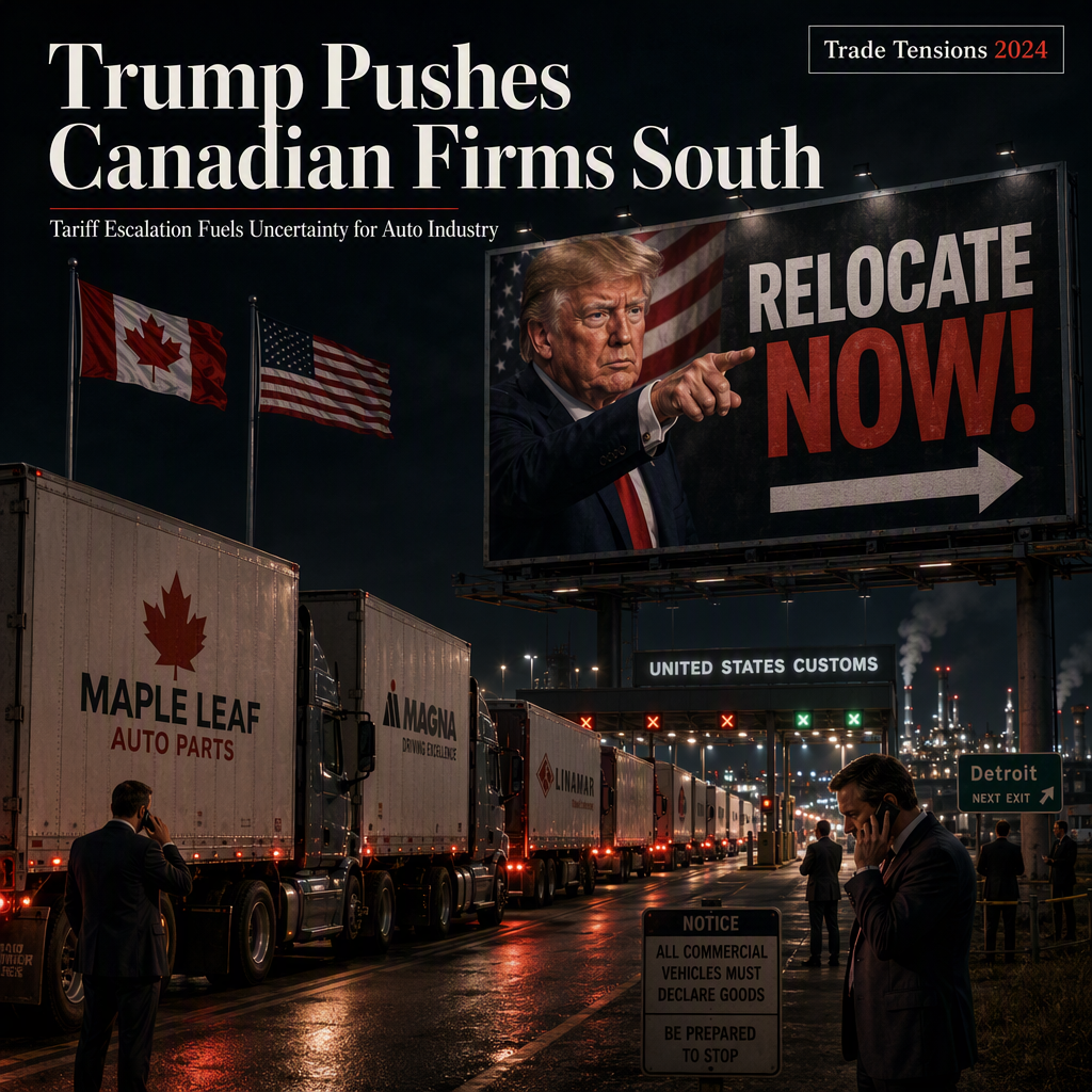 Trump Urges Canadian Companies to Relocate Amid Escalating US-Canada Trade Tensions