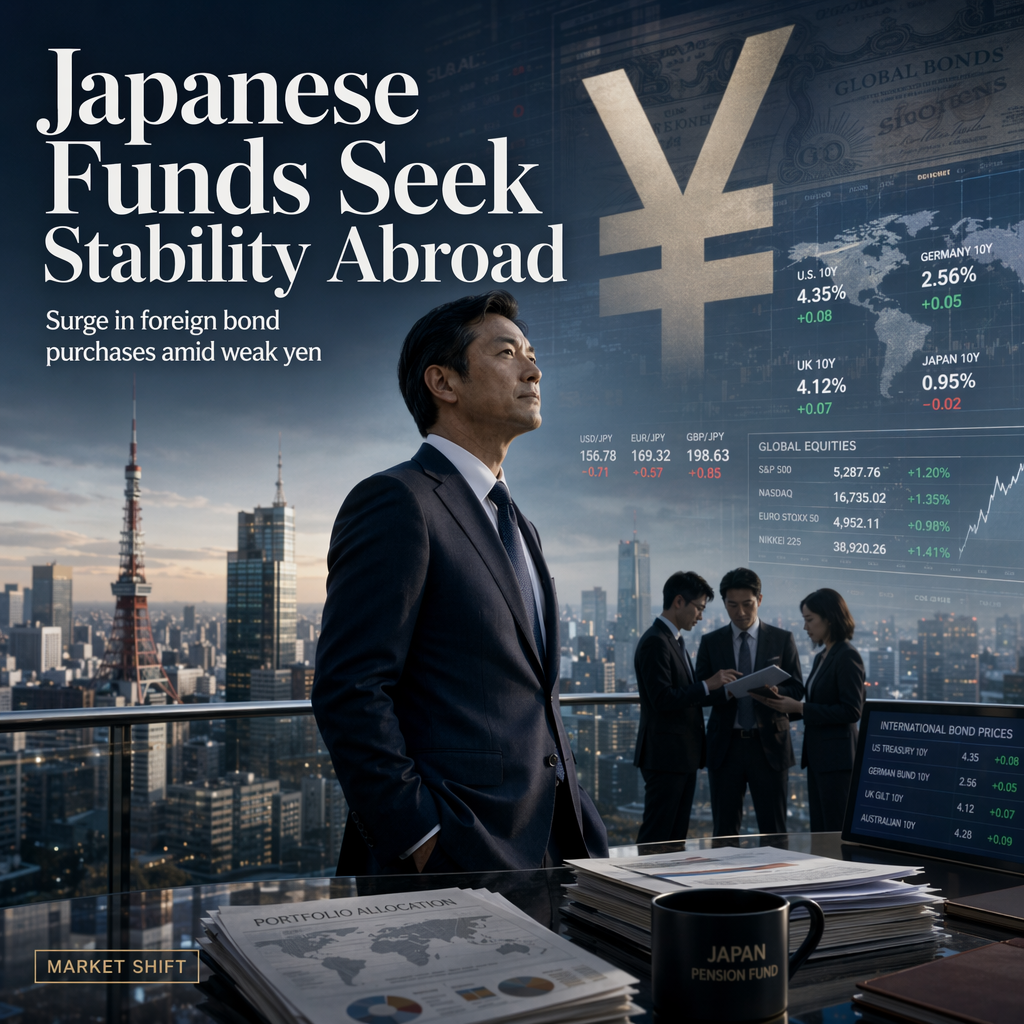 Japanese Pension Funds Ramp Up Foreign Bond Purchases Amid Soaring Equities and Weak Yen