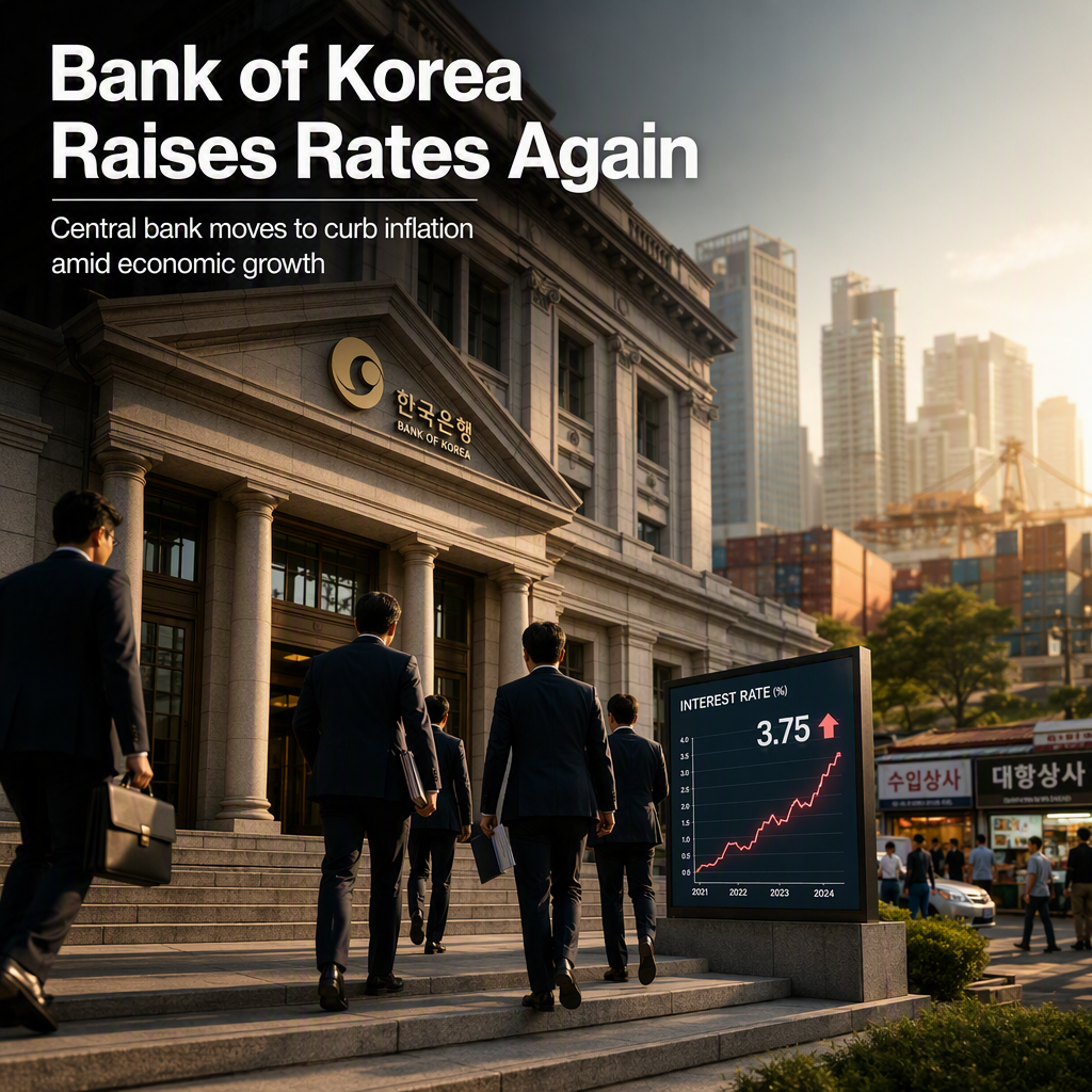 Bank of Korea Implements Consecutive Rate Hikes Amid Rising Inflation Concerns