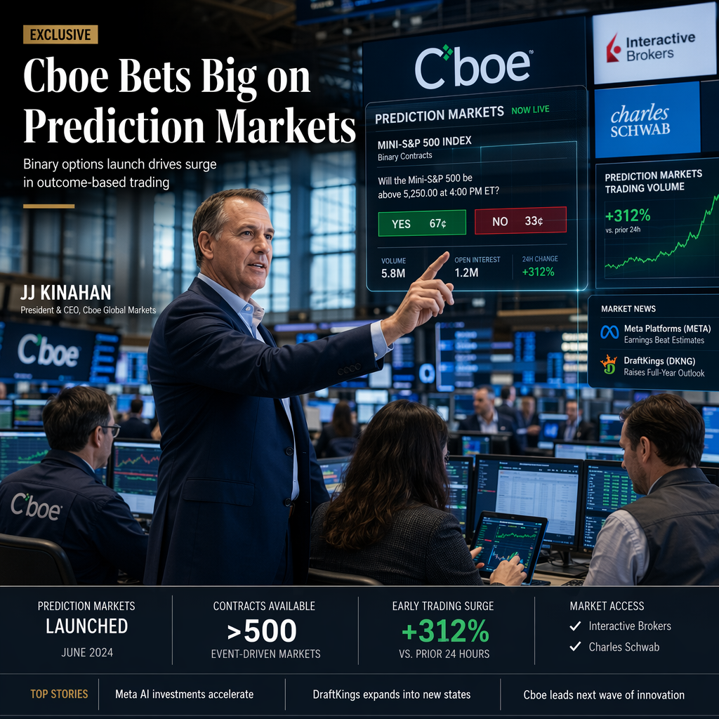 Cboe Launches Prediction Markets Product Amid Surging Demand and 0DTE Options Growth