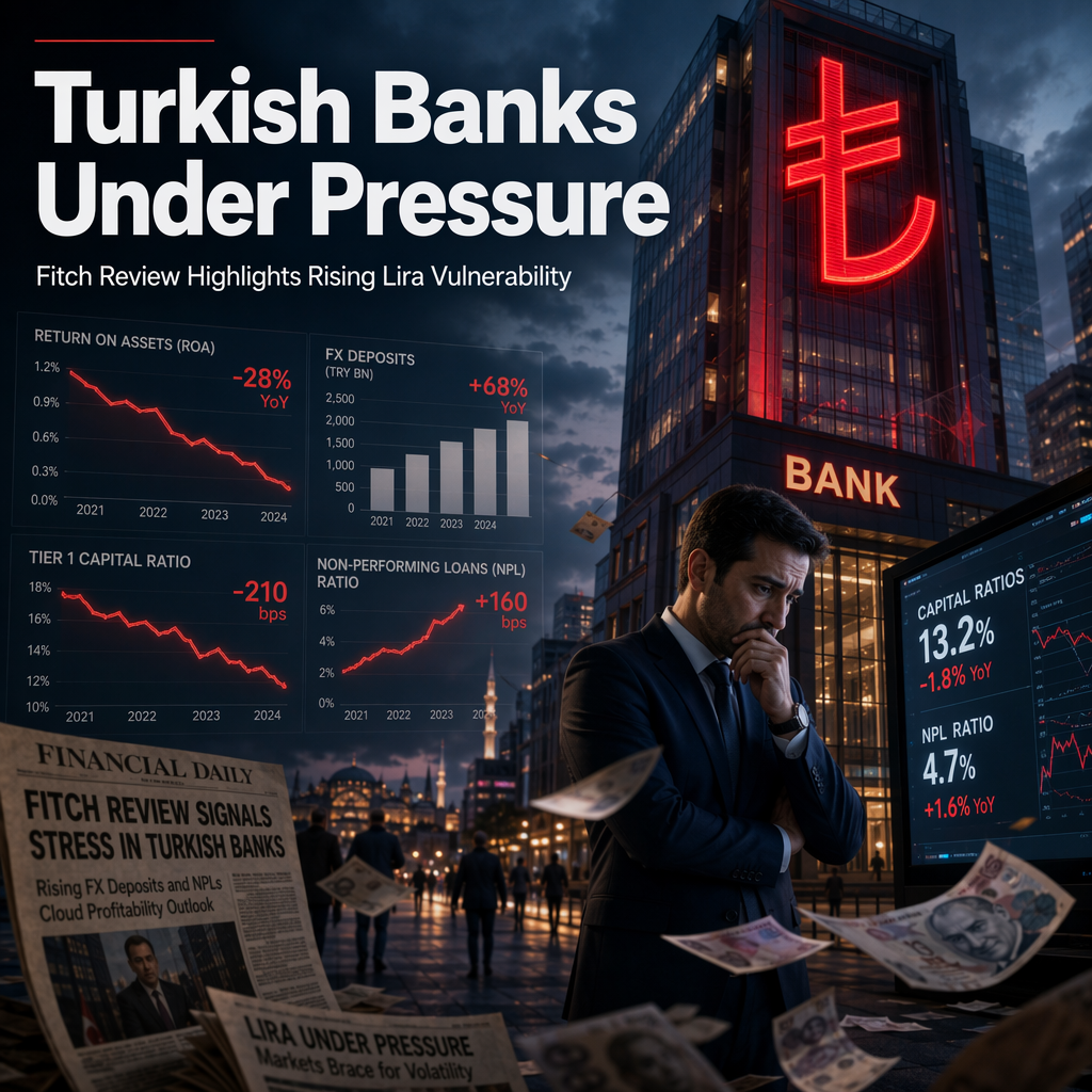 Fitch Review Highlights Rising Stress in Turkish Banks, Heightening Lira Vulnerability