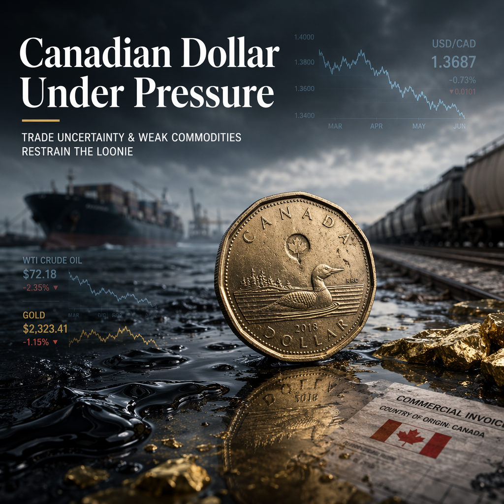 Canadian Dollar Faces Near-Term Constraints Amid Trade Uncertainty and Weak Commodity Prices