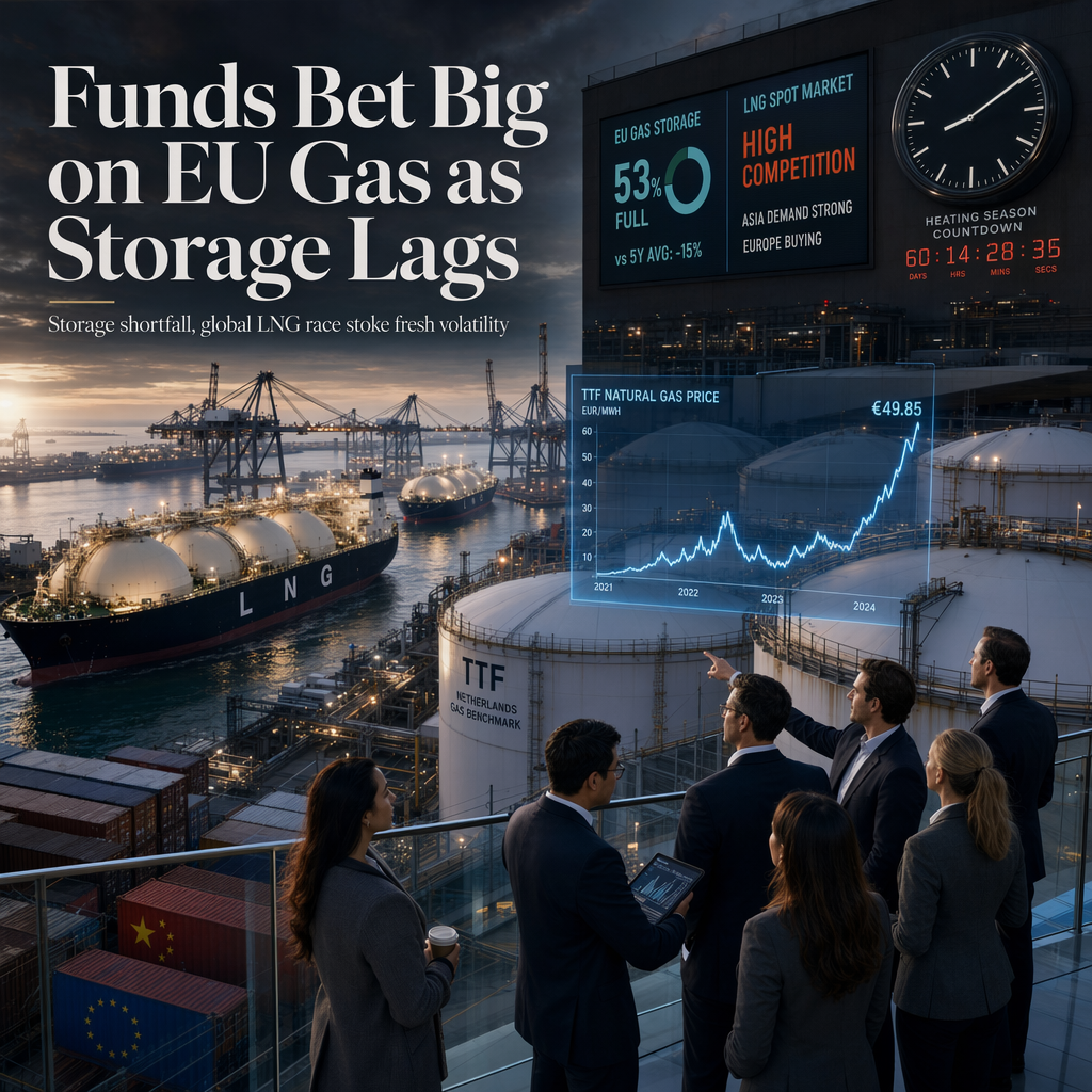 Investment Funds Boost TTF Natural Gas Longs Amid EU Storage Concerns and Rising LNG Competition