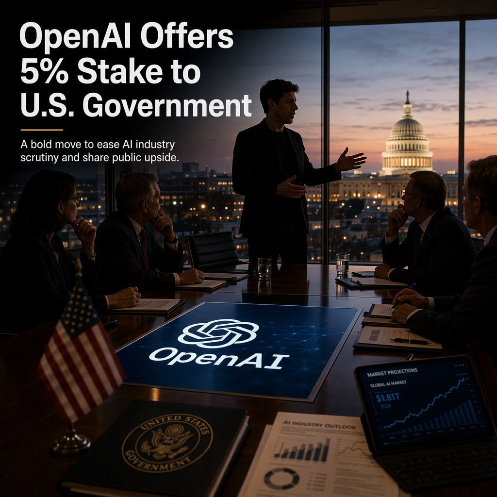 OpenAI Proposes 5% Government Stake to Address Political Pressure Amid AI Industry Scrutiny