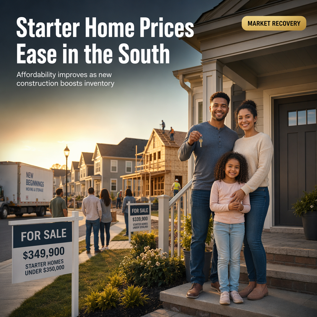Starter Home Affordability Sees Gradual Improvement, Led by Southern U.S. Markets