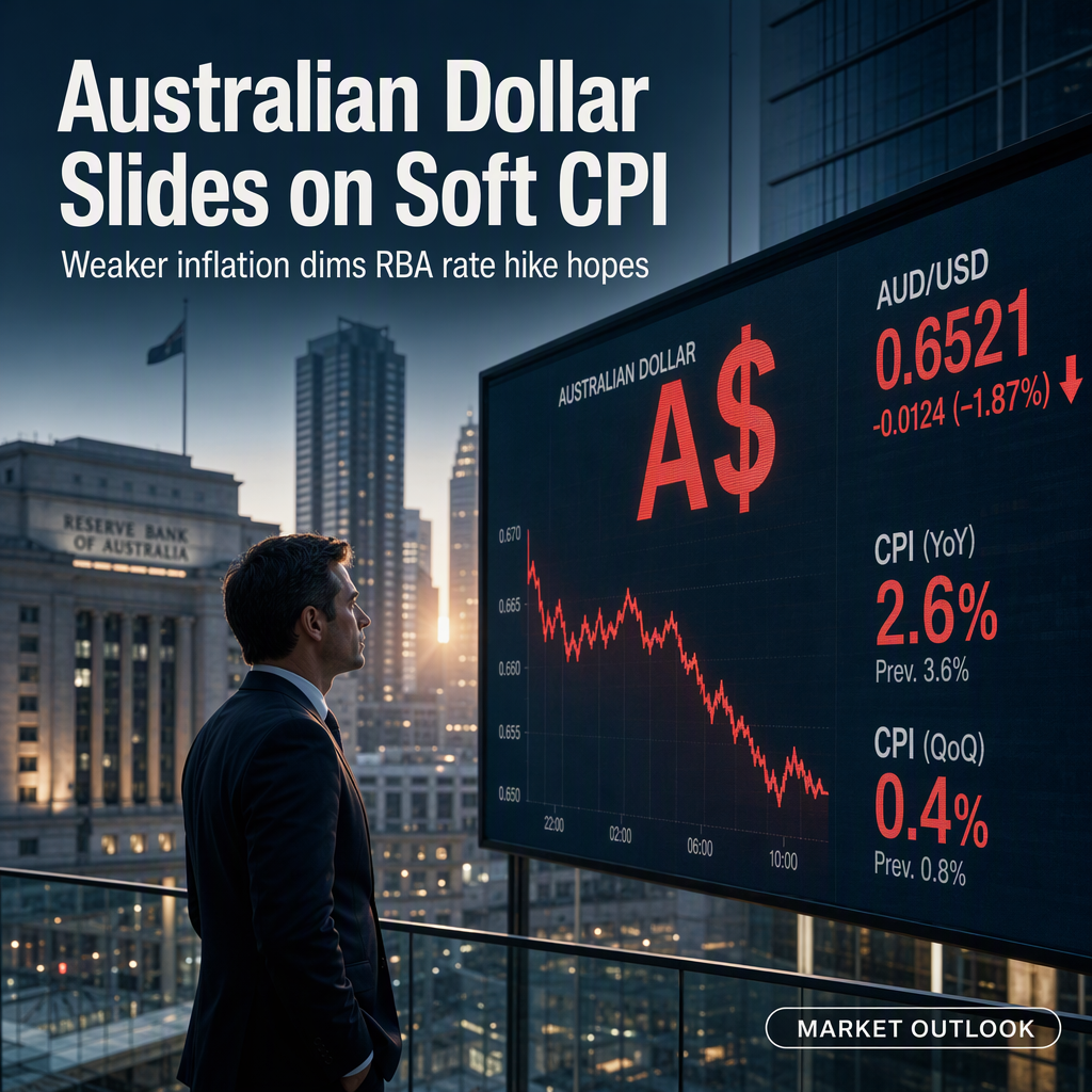 Australian Dollar Slips as Softer CPI Dampens RBA Rate Hike Expectations