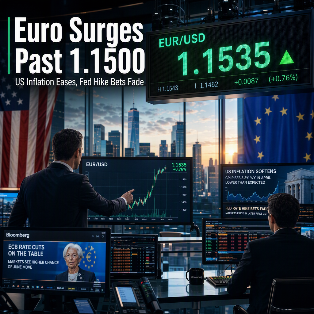 Euro Rises Above 1.1500 as US Inflation Data Softens, Dimming Fed Rate Hike Odds