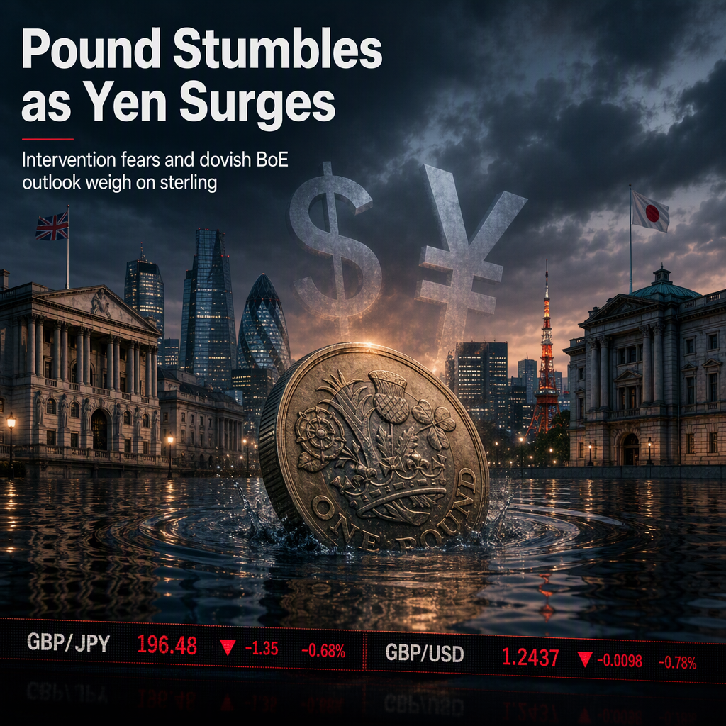 British Pound Slides Against Yen and Dollar Amid Intervention Fears and Dovish BoE Outlook